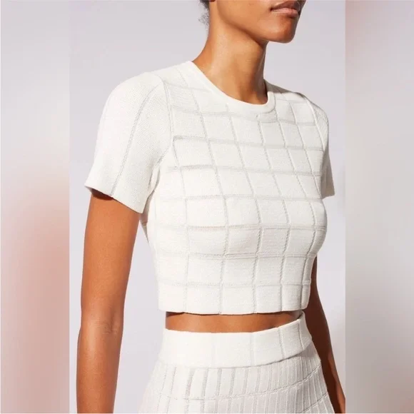 🎉HP🥳 Solid and Striped White Knit Set - Picture 3 of 12